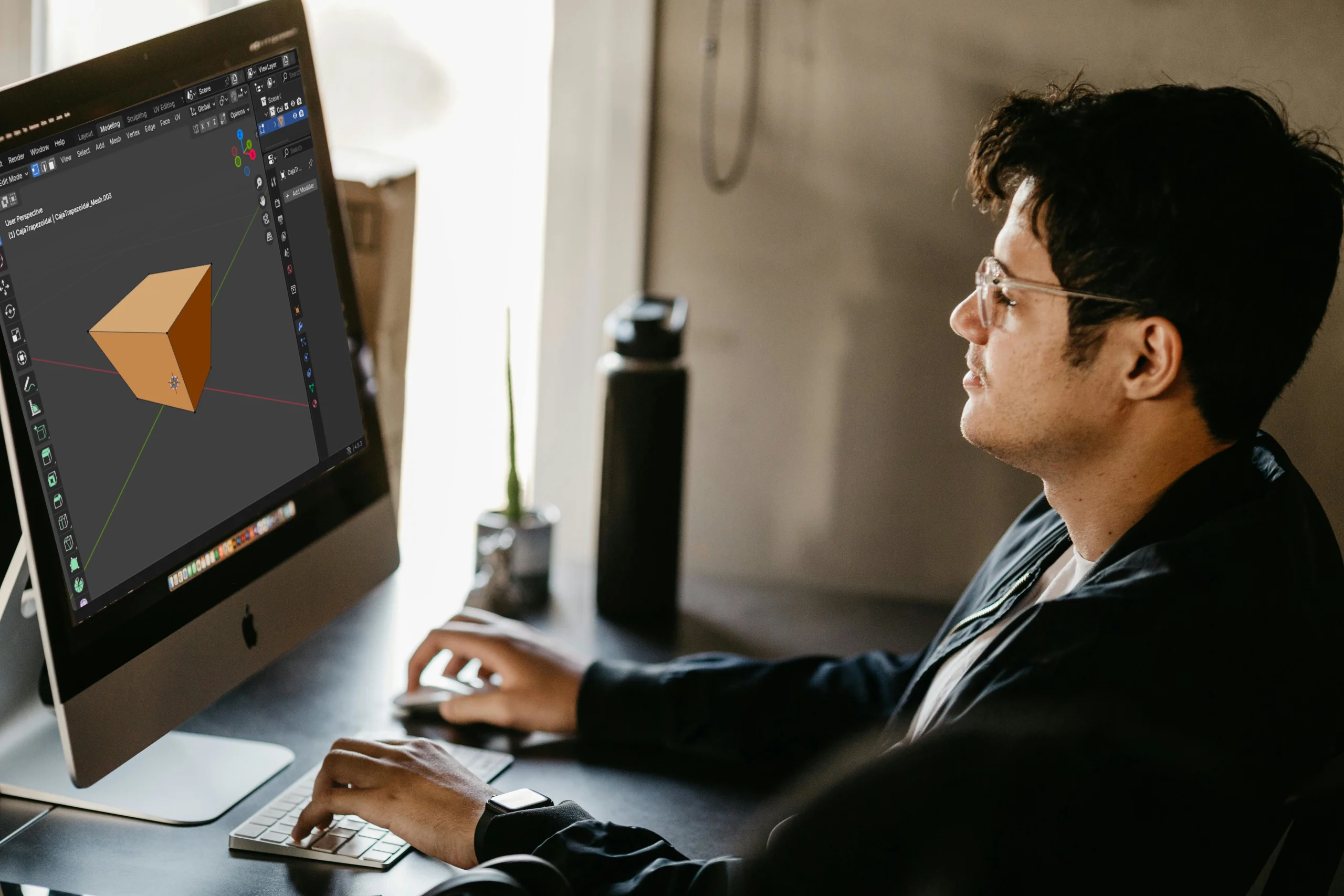 Diseño de caja trapezoidal